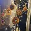 Crocheted Yellow christmas decoration baubles