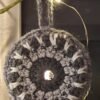 Crocheted grey small bauble