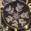 Crochet grey snowflake bauble