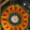 Round Crocheted Yellow Large Bauble