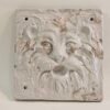 Handcrafted Green Man Ceramic Garden Plaque – Shimmer Relief Tile (20 cm)