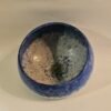 Handbuilt Ceramic Centerpiece Bowl – Deep Indigo & Speckled Cream (22 cm)