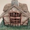 Hand built Ceramic Timber Cottage Sculpture – Tudor House Model (18 cm)