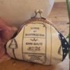 vintage French typography purse landscape Handmade Sewing Equipment Pattern Coin Purse | Vintage Clasp Pouch Gift